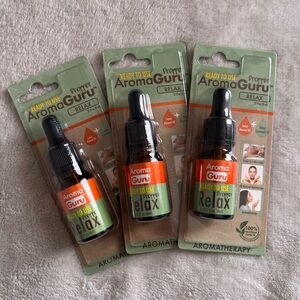 Set of 3 RELAX Essential Oil Dropper Aromatherapy Almond Massage Lavender Bundle